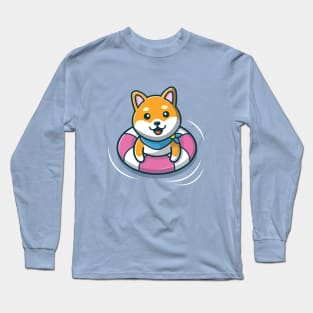 shiba inu mask, cute shiba inu mask, shiba inu owners gift, shiba inu lovers gift, shiba inu mom, funny mask shiba Long Sleeve T-Shirt